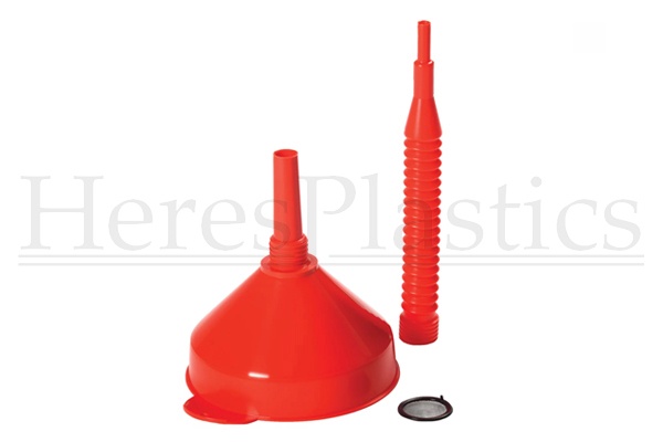 plastic funnel flexible spout 1.9 litre filling strainer sieve