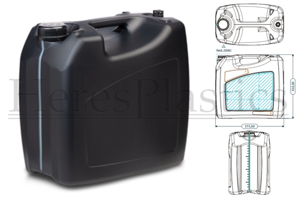 aeration packaging stackable jerry can 20L litres suitcase vented un canister container