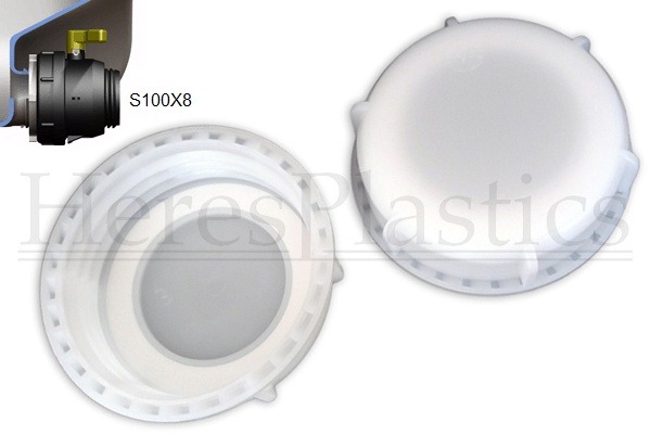 ibc valve cap s100x8 dust screw container