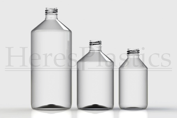 pharma sirop round plastic pet bottle glass 28/410